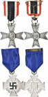 Orden & Ehrenzeichen: Konvolut KVK II. Klasse ohne Schwerter am Originaltrageband mit zugehöriger Verleihungsurkunde vom 02.07.1942 und Treudienstehre...