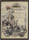 Varia, Sonstiges: Urkunde der Deutsch-Nordischen Handels- und Industrie-Ausstellung zu Lübeck 1895. Die Goldene Medaille für sehr gute Gesamtleistung ...