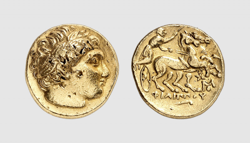 Gallia. Helvetii. Early 3rd century BC. AV Stater (8.45g, 1h). Imitation of Phil...