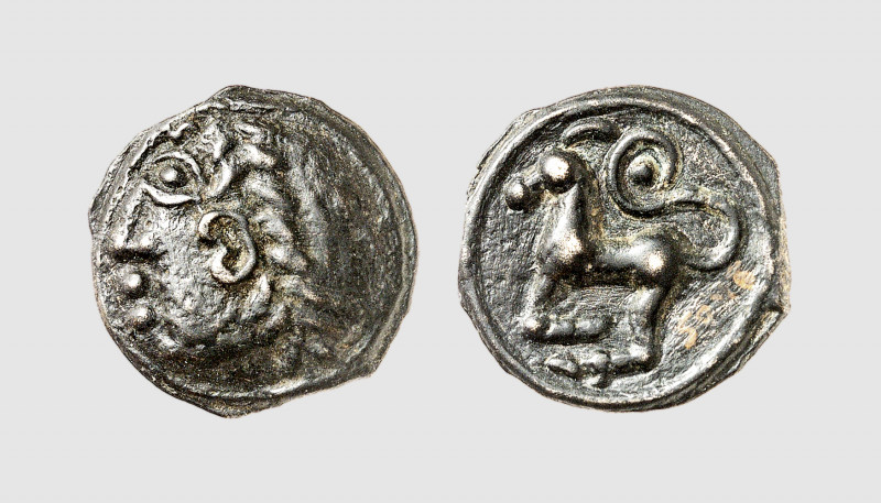 Gallia. Sequani. 1st century BC. Æ Potin (5.13g, 3h). DT 3095; LT 5390. Lovely d...