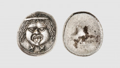 Etruria. Populonia. 211-206 BC. AR 20 Asses (9.08g). Basel 11 = Tradart 2.2 = Vecchi 51.59 (this coin). Lightly toned. Perfectly centered and struck. ...