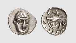 Campania. Phistelia. 360-340 BC. AR Obol (0.48g, 7h). SNG ANS 567; SNG France 1117. Old cabinet tone. A charming coin. Choice extremely fine. From a p...