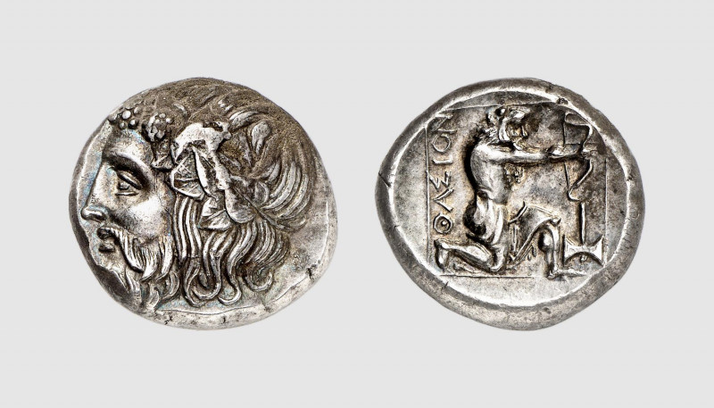 Thrace. Thasos. 390-335 BC. AR Tetradrachm (15.39g, 11h). West 32b; Pixodaros 28...