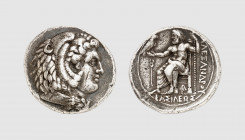 Macedon. Alexander the Great. Aradus. 328-320 BC. AR Tetradrachm (17.12g, 5h). Müller 1370; Price 3332. Old cabinet tone. Good very fine. From a priva...
