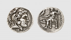 Crete. Lyttus (?). 300-280 BC. AR Tetradrachm (17.13g, 1h). Müller 900; Price 3575. Old cabinet tone. Several scratches under tone. Good very fine. Fr...