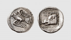 Crete. Lyttus. 300-280 BC. AR Stater (11.05g, 6h). Le Rider 7.16 (this coin); Svoronos 35. Old cabinet tone. Perfectly centered and struck. One of the...