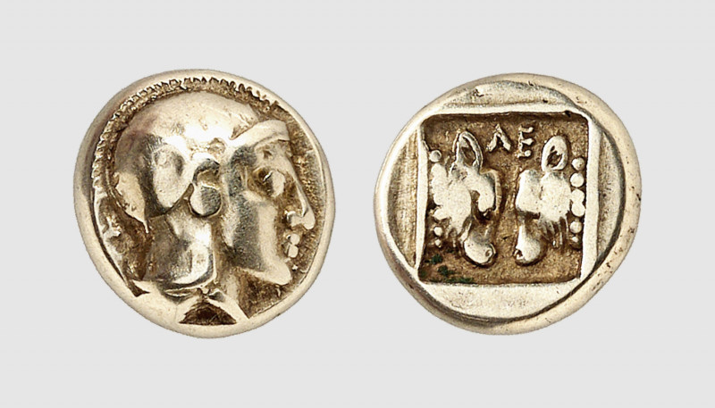 Lesbos. Mytilene. 454-428 BC. EL Hecte (2.53g, 4h). BMC 37 (same dies); Bodenste...