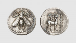 Ionia. Ephesus. 202-133 BC. AR Drachm (4.10g, 12h). BMC -; Kinns 88. Old cabinet tone. Choice extremely fine. From a private collection; Classical Num...