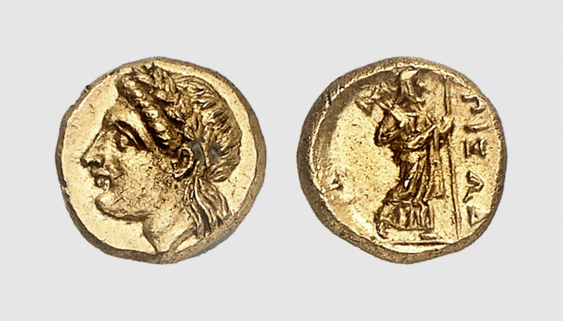 Caria. Pixodarus. Halicarnassus. 340-334 BC. AV 1/6 Daric (1.39g, 12h). Konuk 29...