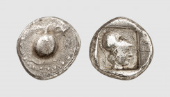 Pamphylia. Side. 460-430 BC. AR Stater (10.57g). Atlan 24; SNG Paris 626. Lightly toned. Struck from usual worn dies. Good very fine. From a private c...