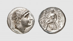 Syria. Antiochus Soter. Seleuceia ad Tigrim. 270-267 BC. AR Tetradrachm (17.14g, 3h). SC 379.3c; Tradart 3.83 (this coin). Very rare. Lightly toned. P...