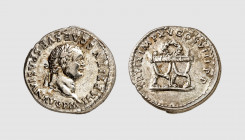 Empire. Titus. Rome. AD 80. AR Denarius (3.23g, 6h). Cohen 318; RIC 25a. Lightly toned. Good very fine. From a private collection, acquired from Trada...