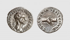 Empire. Nerva. Rome. AD 96. AR Denarius (3.07g, 12h). RIC 2; Tradart 4.82 (this coin). Old cabinet tone. Good very fine. From a private collection; fo...