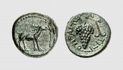 Empire. Cilicia. Titiopolis. Late 2nd century AD. Æ (3.75g, 11h). RPC online -; SNG von Aulock -. Very rare. Lovely light green patina. Good very fine...