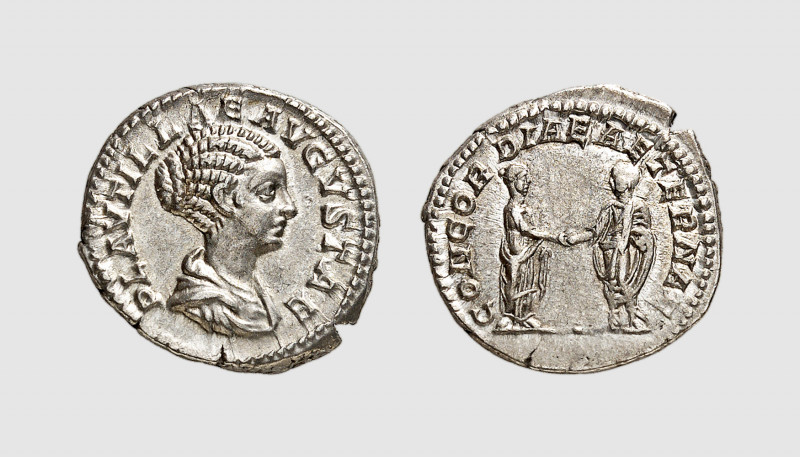 Empire. Plautilla. Rome. AD 202. AR Denarius (3.65g, 6h). RIC 365a. Lightly tone...