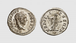 Empire. Geta. Rome. AD 211. AR Denarius (2.95g, 12h). Cohen 200; RIC 81. Old cabinet tone. A lovely coin. Choice extremely fine. From a private collec...