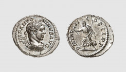 Empire. Elagabalus. Rome. AD 219. AR Denarius (2.73g, 6h). Cohen 143; RIC 21. Old cabinet tone. Well centered on a broad flan. Choice extremely fine. ...