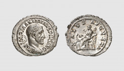 Empire. Maximinus. Rome. AD 235-236. AR Denarius (2.29g, 12h). Cohen 85; RIC 14. Lightly toned. Choice extremely fine. From a private collection, acqu...