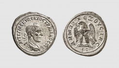 Empire. Trajan Decius. Antioch. AD 249-250. AR Tetradrachm (10.35g, 12h). McAlee 1116d; Prieur 528. Lightly toned. Good very fine. From a private coll...