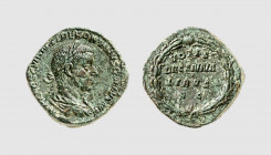 Empire. Trebonianus Gallus. Rome. AD 251. Æ Sestertius (21.01g, 12h). RIC 127a; Tradart 5.62 (this coin). Lovely dark green patina. Good very fine. Fr...