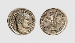 Empire. Constantine the Great. Antioch. AD 310. Æ Nummus (6.26g, 12h). Cohen 52; RIC 133d. Lovely dark brown patina. Some traces of silvering. Choice ...