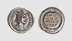 Empire. Constantius II. Nicomedia. AD 351-355. AR Siliqua (3.29g, 1h). Cohen 342; RIC 81. Old cabinet tone. Perfectly centered and struck. Superb extr...