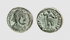 Empire. Valentinian. Sirmium. AD 364. Æ Nummus (2.87g, 6h). RIC 6a; Tradart 5.98 (this coin). Charming dark green patina. Choice extremely fine. From ...