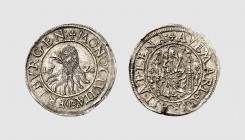 Europe. Germany. Freiburg im Bresgau. 1620. AR 10 Kreuzer (3.38g, 3h). Berstett 240. Old cabinet tone. A lovely coin. Choice extremely fine. From a pr...