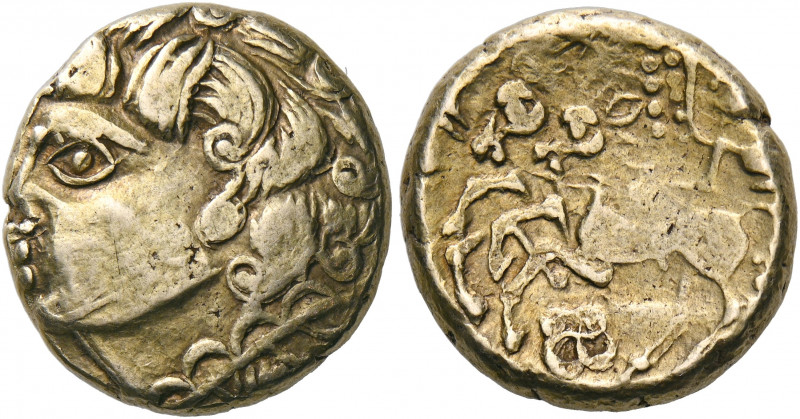 Central Gaul. Bituriges Cubi. Late 2nd - early 1st century BC. Stater (Electrum,...