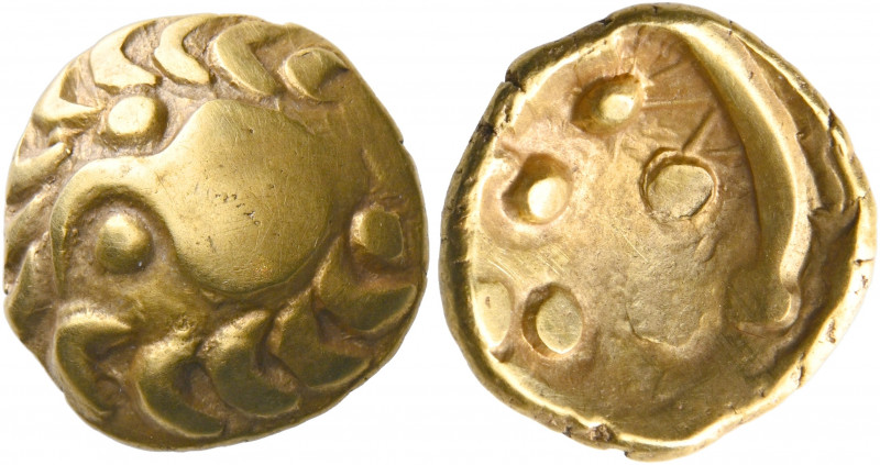 Central Europe. Vindelici. Early 1st century BC. Stater (Gold, 18 mm, 7.26 g, 6 ...