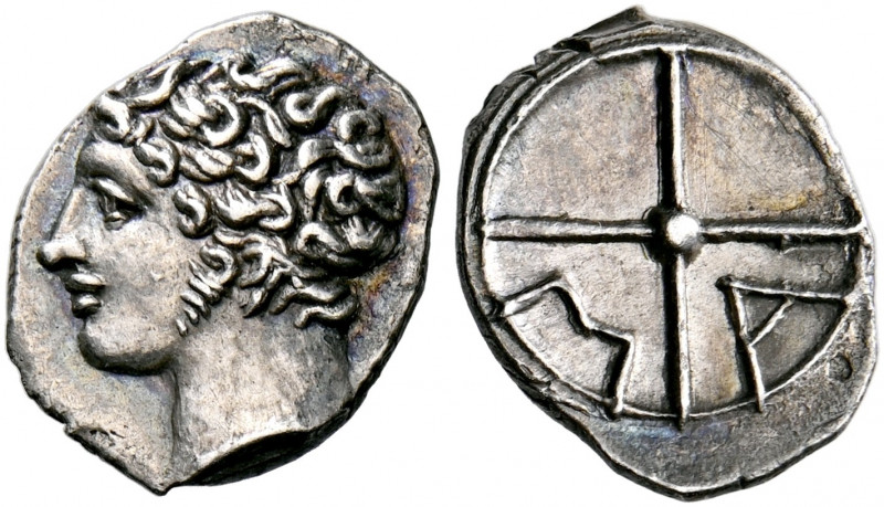 GAUL. Massalia. Circa 218/5-200 BC. Obol (Silver, 10.5 mm, 0.64 g, 6 h). Bare he...