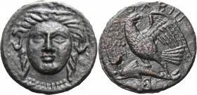 SKYTHIA. Olbia. Circa 350-330 BC. (Bronze, 66 mm, 106.50 g, 12 h), cast, as an "aes grave". Head of Demeter facing, wearing grain ear wreath and penda...