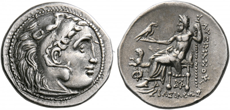 KINGS OF THRACE. Lysimachos, 305-281 BC. Drachm (Silver, 19 mm, 4.07 g, 1 h), Ko...