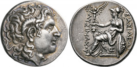 KINGS OF THRACE. Lysimachos, 305-281 BC. Tetradrachm (Silver, 27 mm, 16.92 g, 11 h), Lysimacheia, c. 297/6-282/1 or shortly thereafter. Diademed head ...