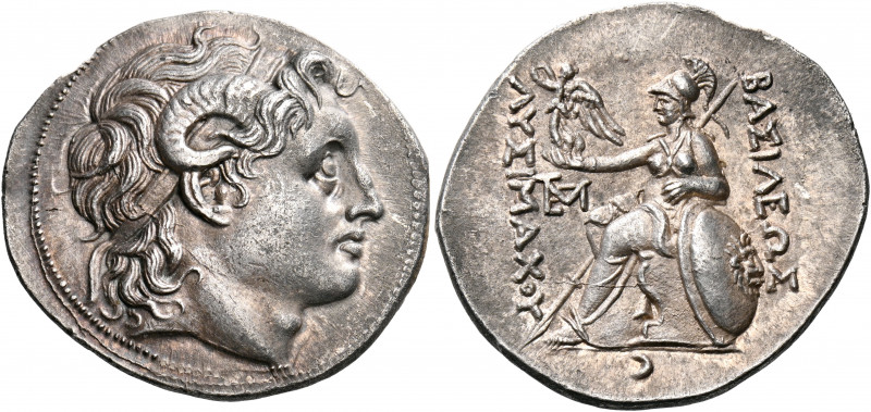 KINGS OF THRACE. Lysimachos, 305-281 BC. Tetradrachm (Silver, 31 mm, 17.05 g, 1 ...