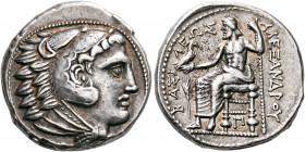 KINGS OF MACEDON. Alexander III ‘the Great’, 336-323 BC. Tetradrachm (Silver, 25 mm, 17.22 g, 1 h), struck under Philip III, Amphipolis, circa 320-317...