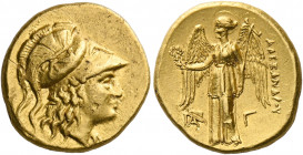 KINGS OF MACEDON. Alexander III ‘the Great’, 336-323 BC. Stater (Gold, 18.5 mm, 8.59 g, 12 h), struck under Demetrios I Poliorketes, Salamis, c. 306-3...