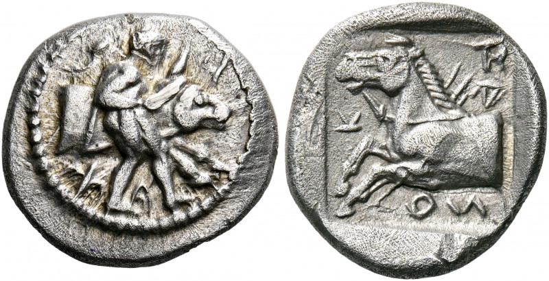 THESSALY. Krannon. Circa 460-400 BC. Hemidrachm (Silver, 15.5 mm, 2.91 g, 3 h). ...