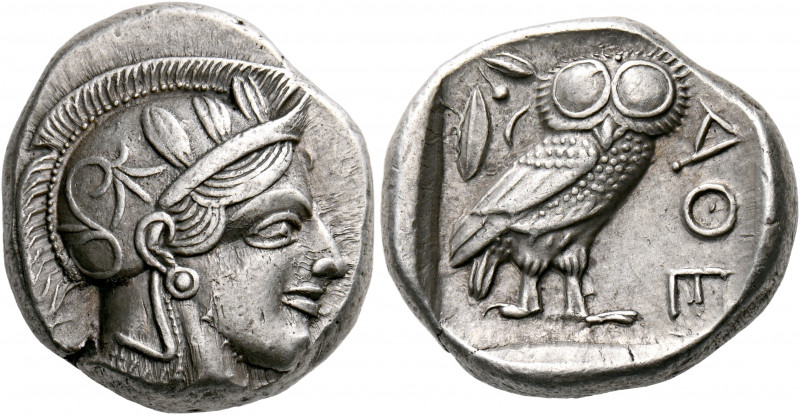 ATTICA. Athens. Circa 449-404 BC. Tetradrachm (Silver, 24 mm, 17.25 g, 10 h), 43...