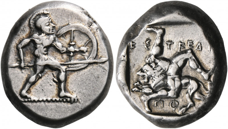 PAMPHYLIA. Aspendos. Circa 465-430 BC. Stater (Silver, 20.5 mm, 10.82 g, 12 h), ...