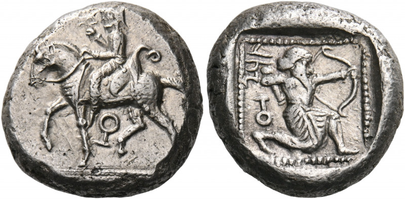 CILICIA. Tarsos. Circa 440-410 BC. Stater (Silver, 20 mm, 10.30 g, 5 h). Horsema...