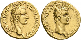 Gaius (Caligula), with Germanicus, 37-41. Aureus (Gold, 19.5 mm, 7.40 g, 5 h), Rome, 37-38. C.CAESAR. AVG.GERM. P.M.TR.POT. Laureate head of Caligula ...