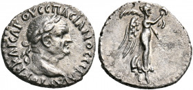 Vespasian, 69-79. Hemidrachm (Silver, 15 mm, 1.70 g, 11 h). Caesaraea-Eusebia in Cappadocia. AYTOKP KAICAP OYECΠACIANOC CEBA Laureate head of Vespasia...