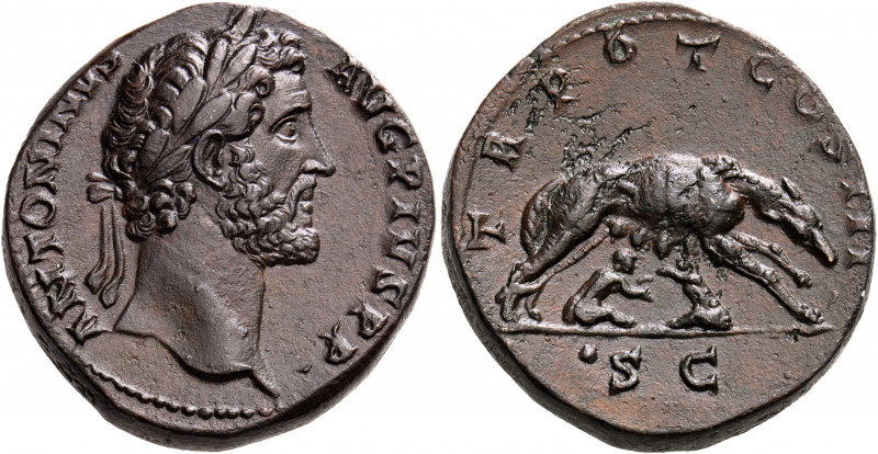 Antoninus Pius, 138-161. Sestertius (Orichalcum, 31 mm, 28.19 g, 6 h), Rome, cir...