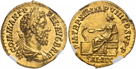 Commodus, 177-192. Aureus (Gold, 19.5 mm, 7.22 g, 5 h), Rome, 188. M COMM • ANT • P FEL • AVG BRIT Laureate, draped and cuirassed bust of Commodus to ...
