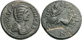Julia Domna, Augusta, 193-217. 8 Assaria (Bronze, 33 mm, 27.48 g, 12 h). Perge in Pamphylia. IOYΛΙΑ ΔΟΜΝΑ CΕΒ Draped bust of Julia Domna to right. Rev...