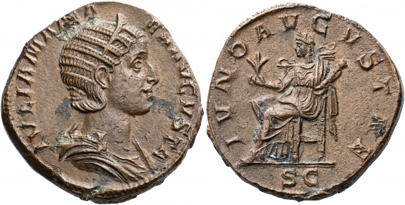 Julia Mamaea, Augusta, 222-235. Sestertius (Orichalcum, 30 mm, 18.88 g, 1 h), st...