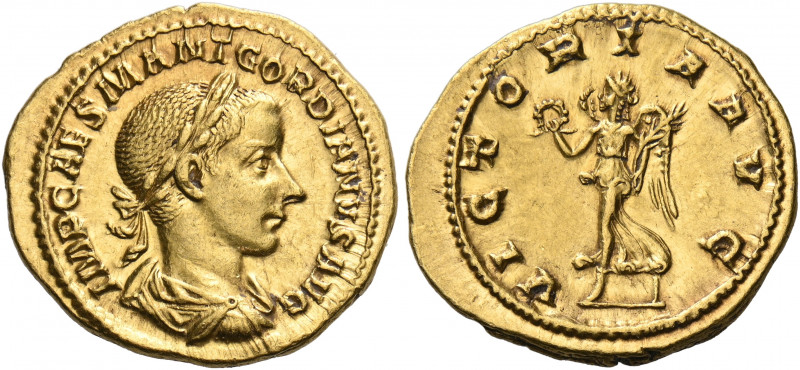 Gordian III, 238-244. Aureus (Gold, 21 mm, 5.05 g, 7 h), Rome, 239. IMP CAES M A...