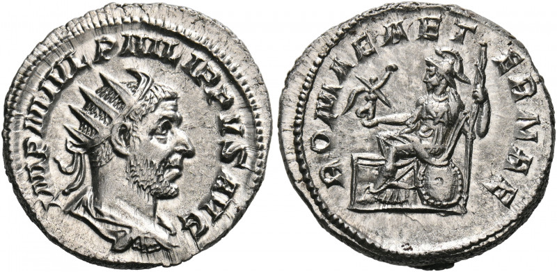 Philip I, 244-249. Antoninianus (Silver, 22.5 mm, 4.43 g, 1 h), Rome, 246. IMP M...