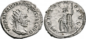 Aemilian, 253. Antoninianus (Silver, 22.5 mm, 2.91 g, 1 h), Rome. IMP AEMILIANVS PIVS FEL AVG Radiate, draped and cuirassed bust of Aemilian to right....